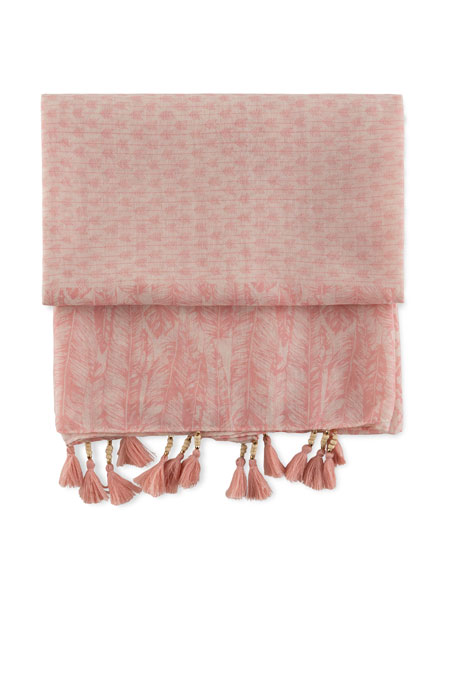 Roze ešarpa sa diskretnim motivima Tiffany Production