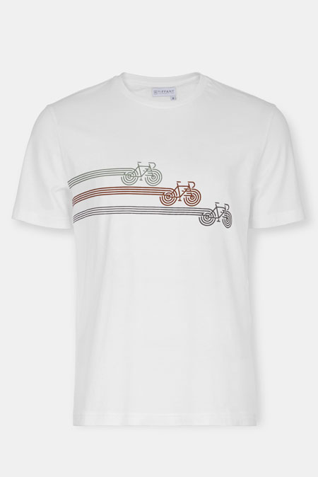 Bela pamučna majica sa printom Tiffany Production