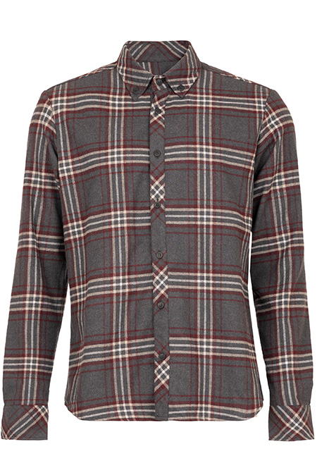 Tiffany Production Karirana muška košulja dugih rukava sa kragnom