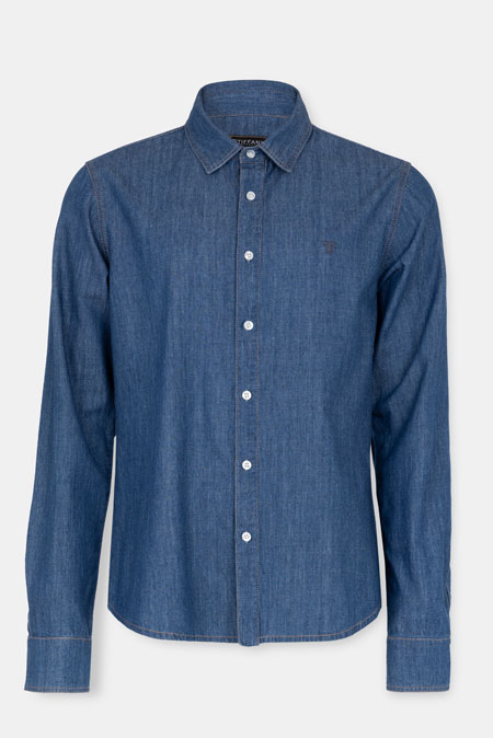 Tiffany Production Muška teksas košulja dugih rukava