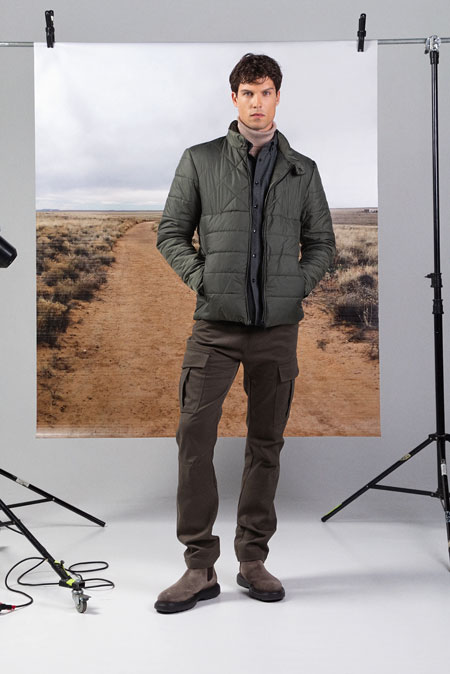 Prošivena muška jakna dugih rukava sa džepovima Tiffany Production