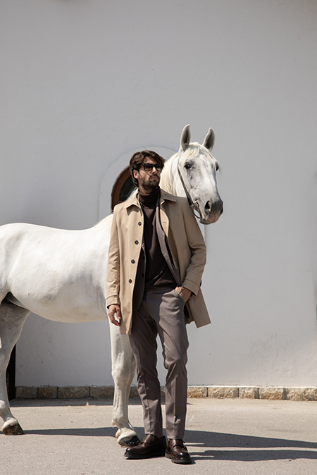 Elegantni muški mantil sa kragnom Tiffany Production