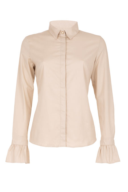 Ženska košulja dugih zvonastih rukava sa skrivenim kopčanjem Tiffany Production