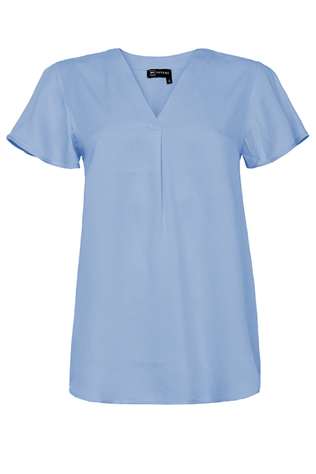 Bluza sa V izrezom i kratkim rukavima u vidu karnera Tiffany Production