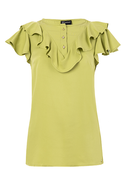Bluza sa okruglim izrezom i kratkim karner rukavima Tiffany Production