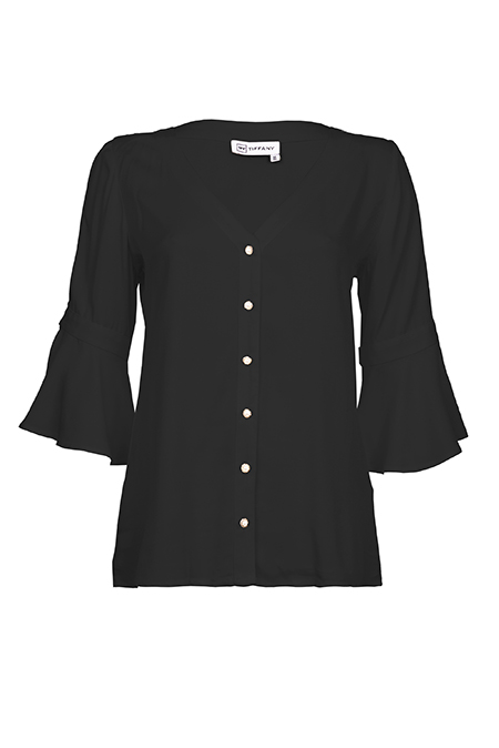 Bluza sa V izrezom i kratkim karner rukavima Tiffany Production