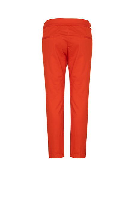 Ženske pantalone dubokog struka sa ukrasnim dugmićima na pojasu od pamuka Tiffany Production
