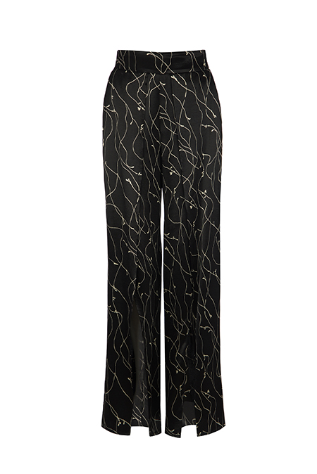 Ženske pantalone širokih nogavica sa preklopom i šlicem u prednjem delu Tiffany Production