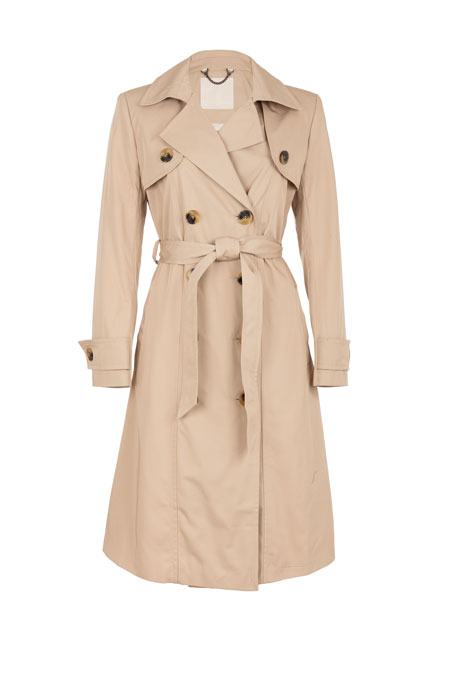 Ženski mantil sa kontrasnim dugmićima i kaišem Tiffany Production