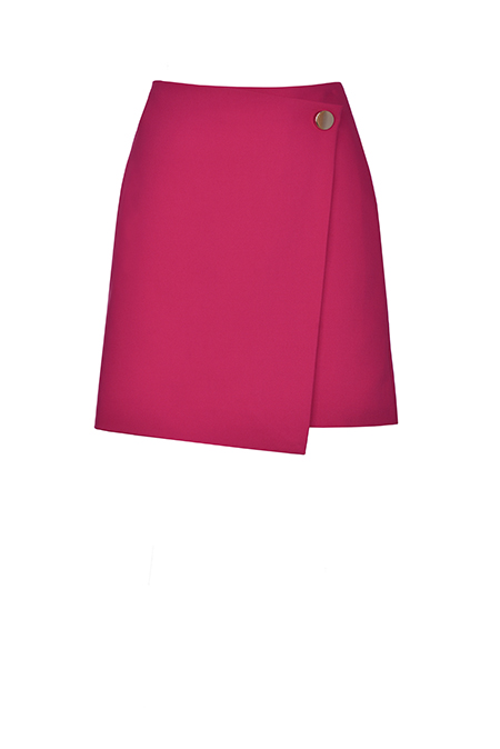 Tiffany Production Asimetrična kratka suknja na preklop