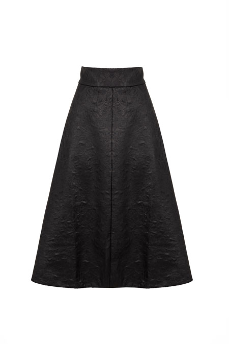 Suknja A kroja sa diskretnim reljefnim uzorkom Tiffany Production