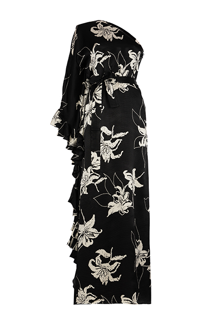 Tiffany Production Asimetrična duga haljina na jedno rame