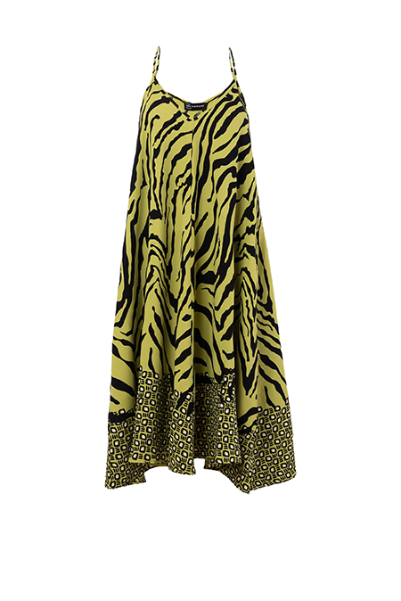 Tiffany Production Kratka haljina u zebra dezenu sa tankim bretelama