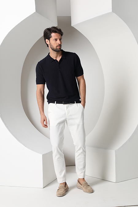 Muški džemper kratkih rukava  sa kragnom Tiffany Production